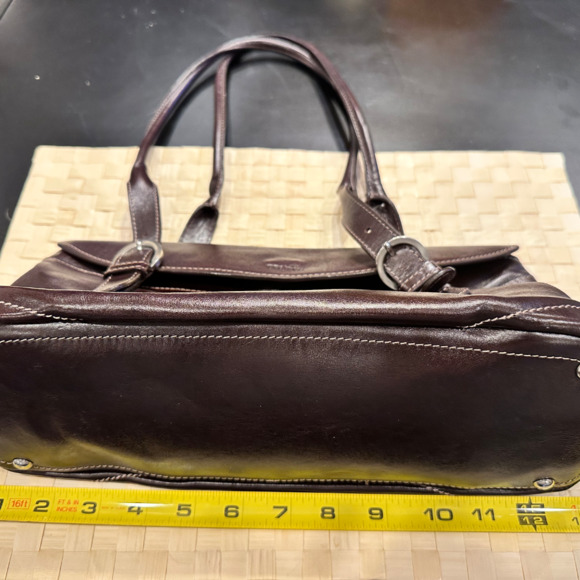 Brown Medium Prune Leather Purse - Picture 4 of 5